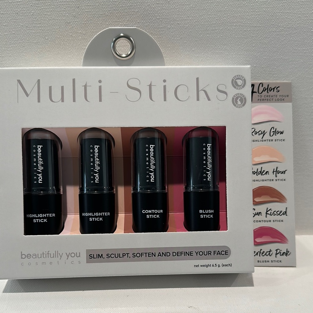 Beautifully You Multi-Stick Highlighter, Contour and Blush in one set.